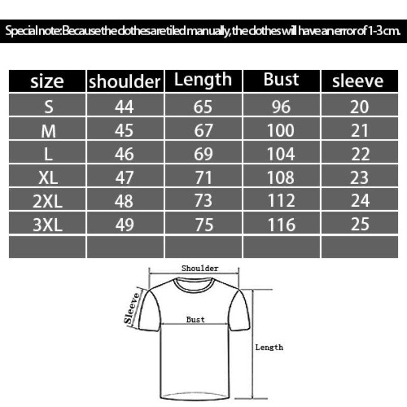 European And American Digital Printing Casual Round Neck T-shirt