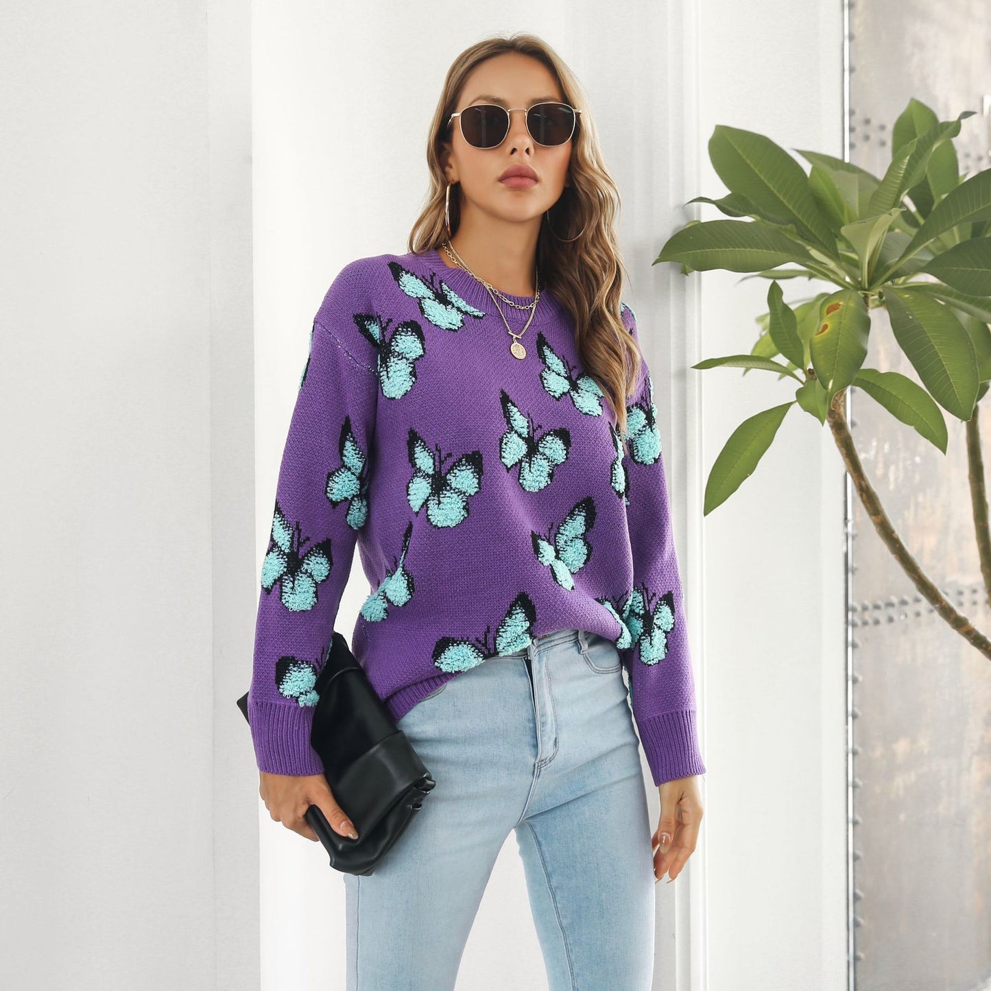 Butterfly Jacquard Sweater