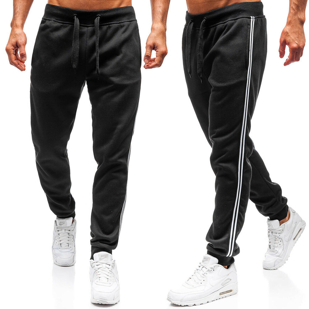 Knitted Ankle Banded Casual Pants Closed