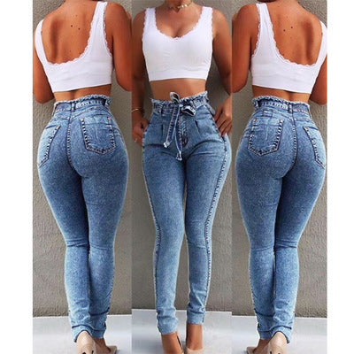 Faded Bow Skinny Jeans