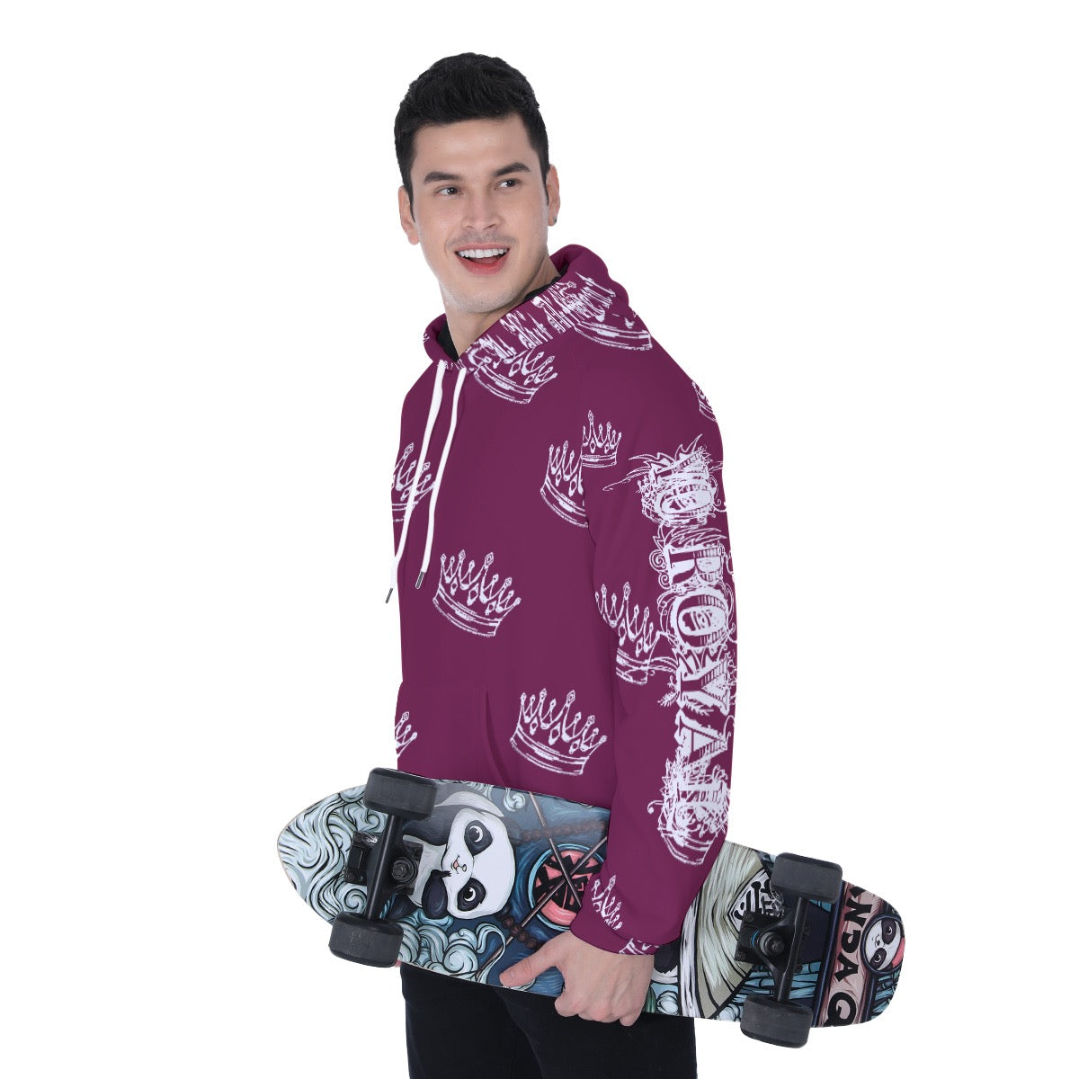 YR Burgandy Fleece Hoodie