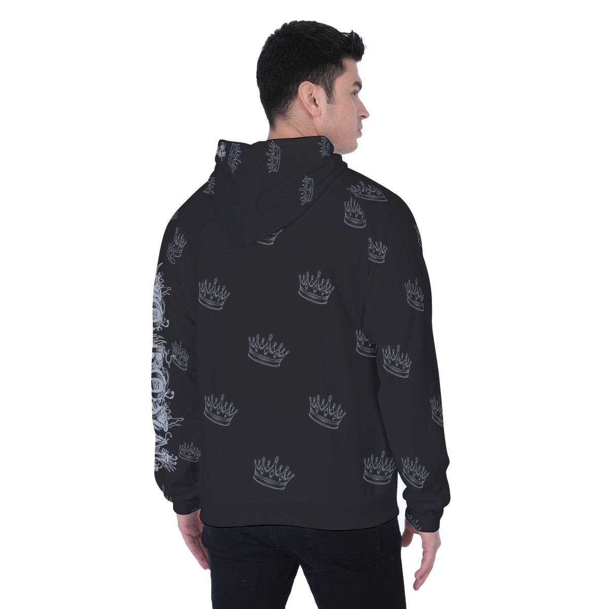 YR Black Gray Fleece Hoodie