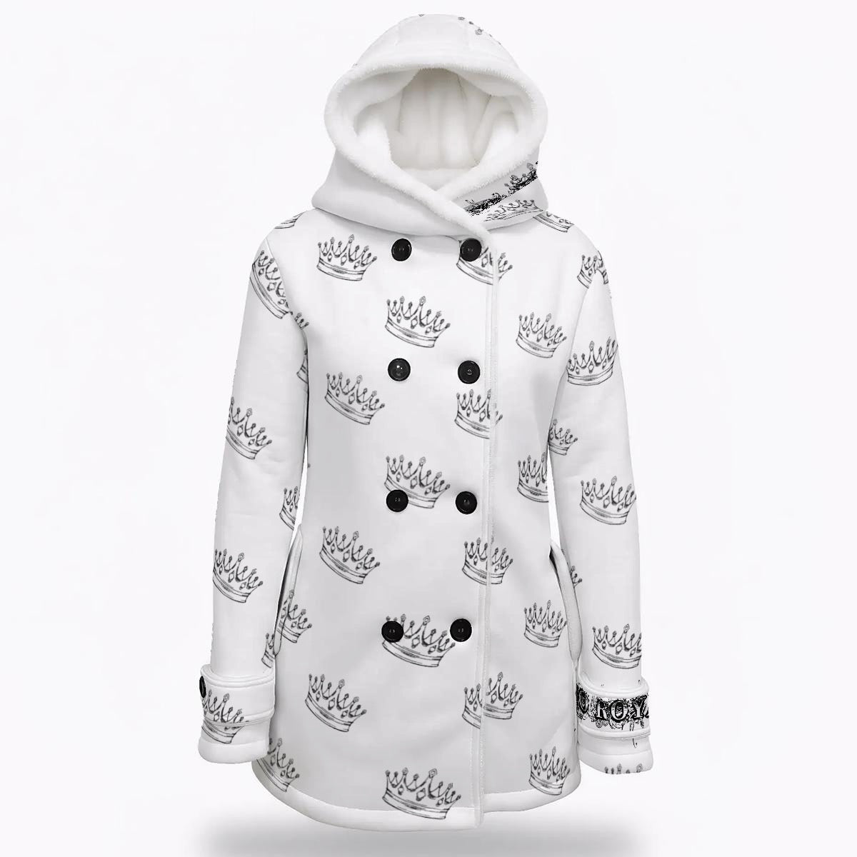 Hooded Fleece White Yo Royal Coat