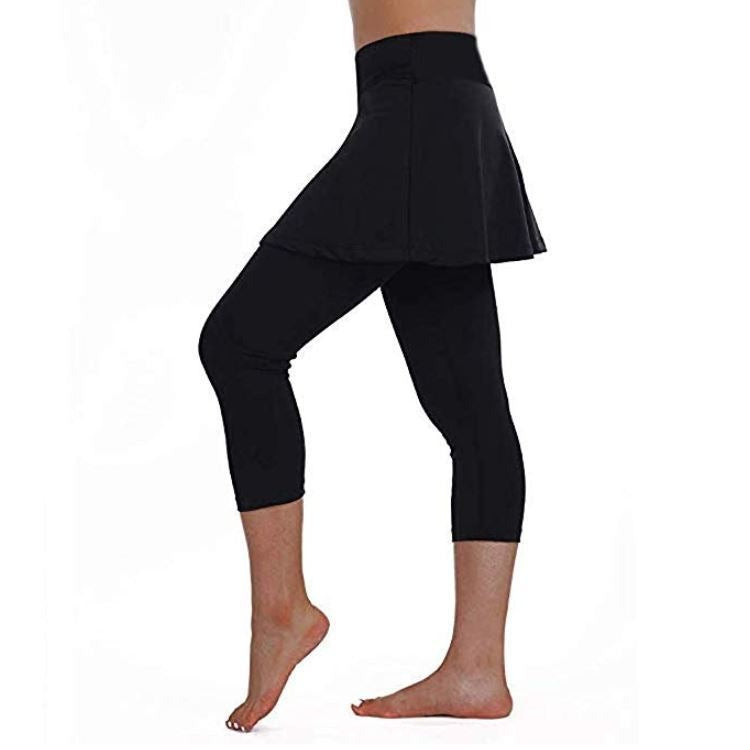 Two-Piece Skirt Yoga Pants for Women's Leggings