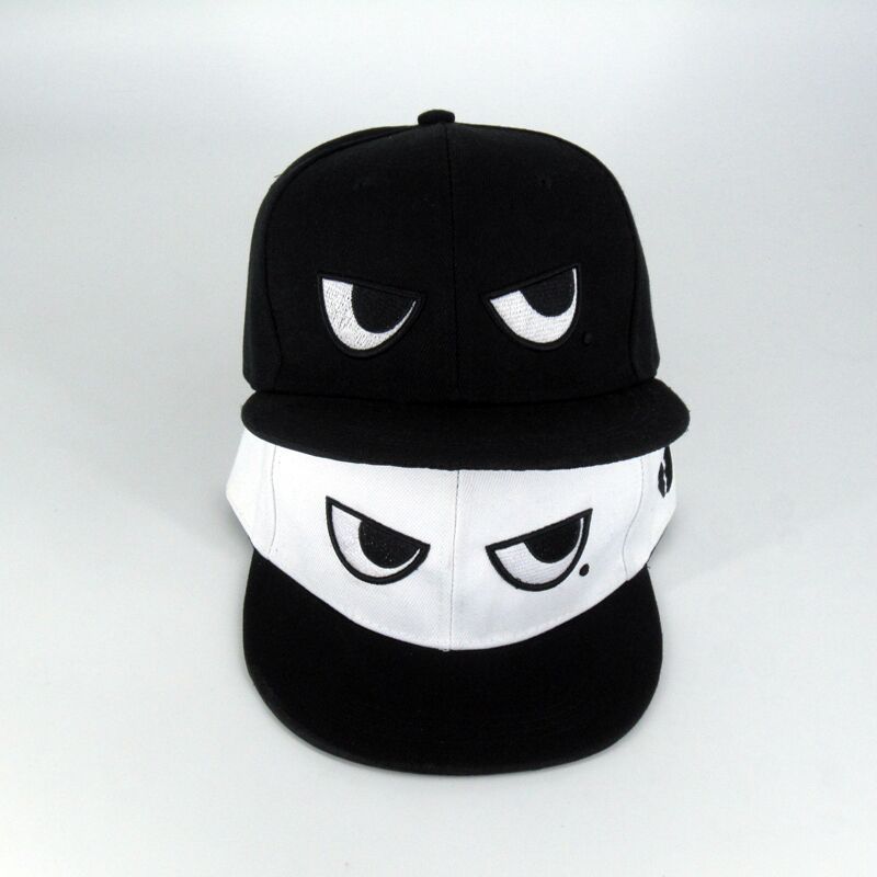 Black And White Eyes Hip Hop Hat