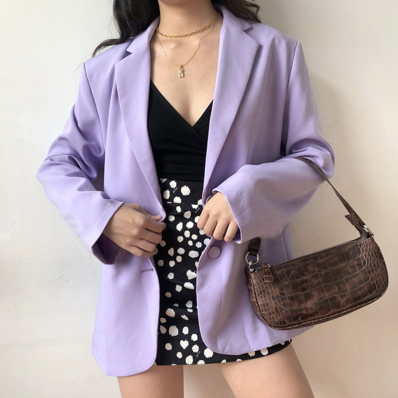 Purple business suit