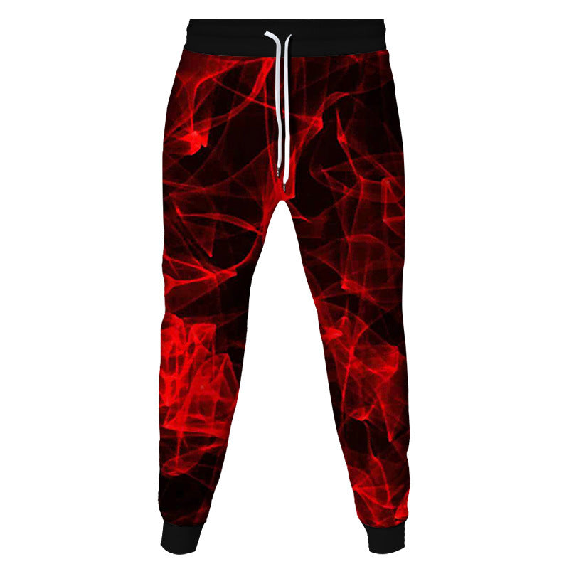 Flame 3D Print Unisex Pants
