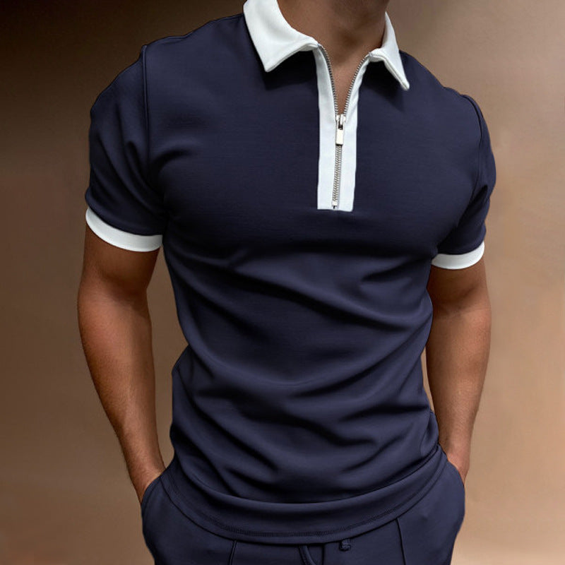 Men’s 1/4 Zip Casual Polos