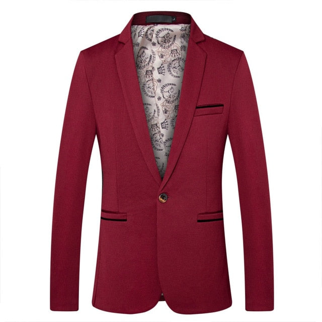 Casual Slim Fit Suit Jacket