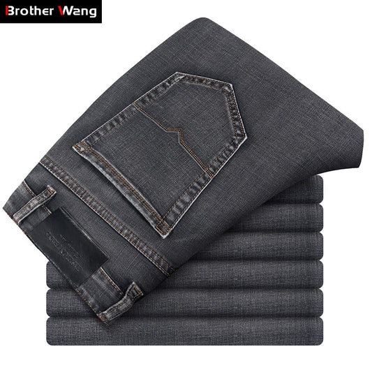 Men's Grey Casual Jeans