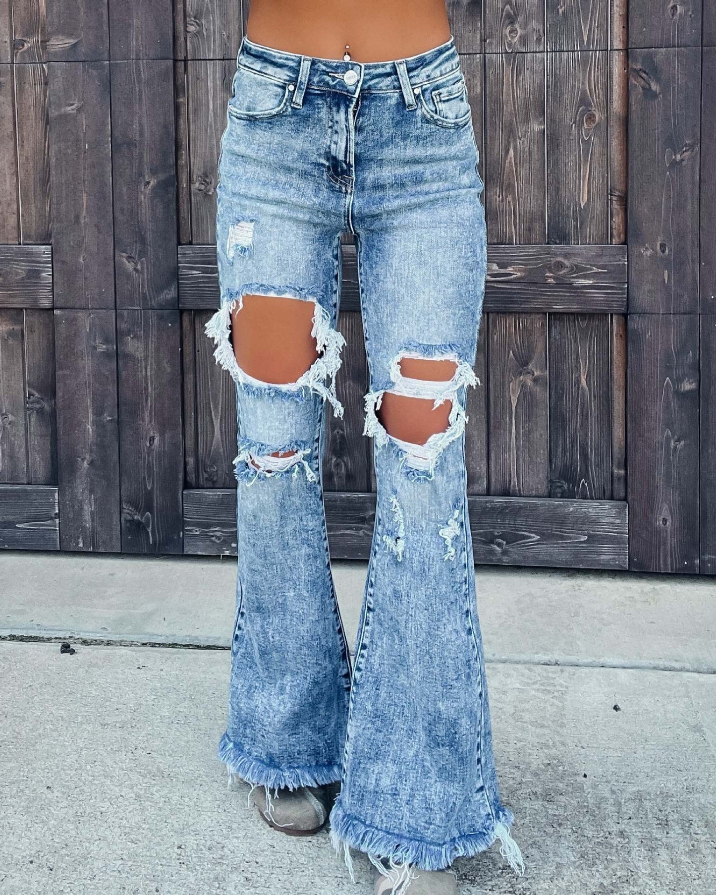 Women's Broken Tassel Jeans