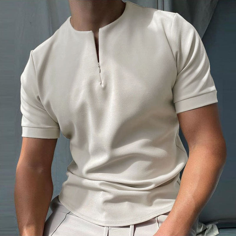 Men’s 1/4 Zip Casual Polos