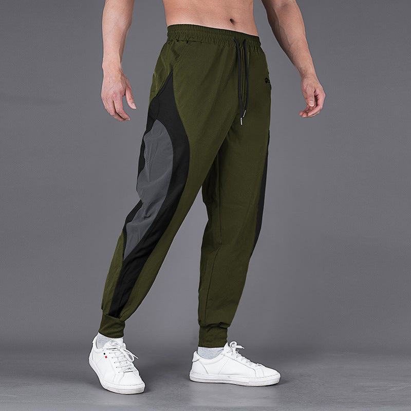 Men's Fashion Loose Contrast Color Quick-drying Running Pants