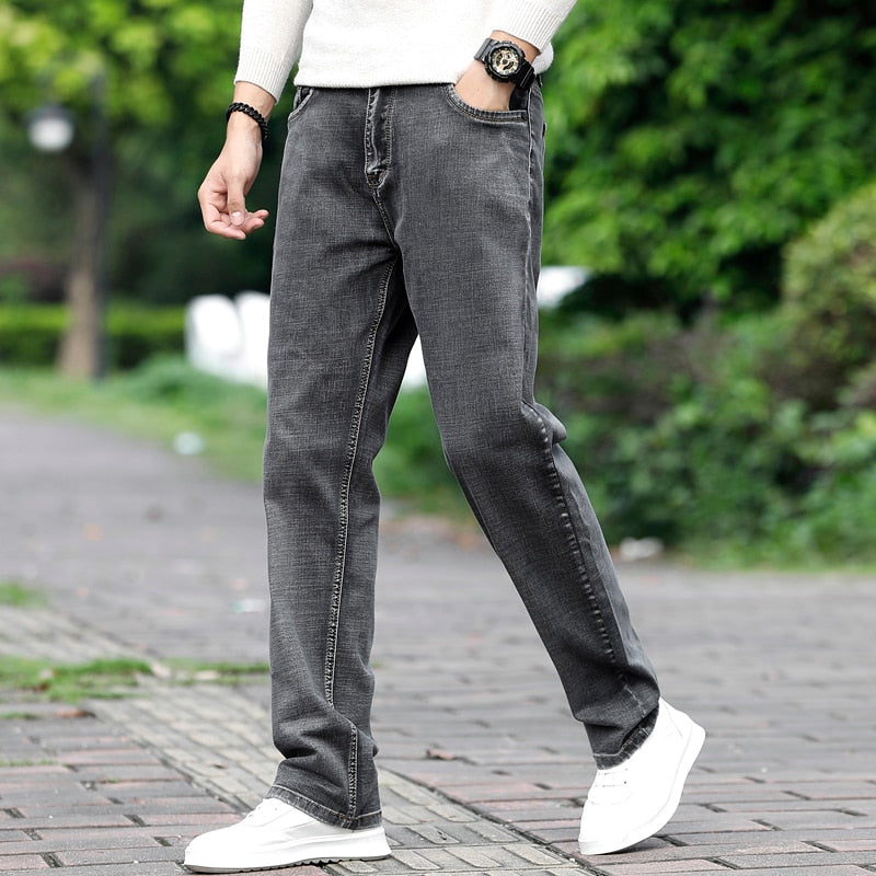 Men's Grey Casual Jeans