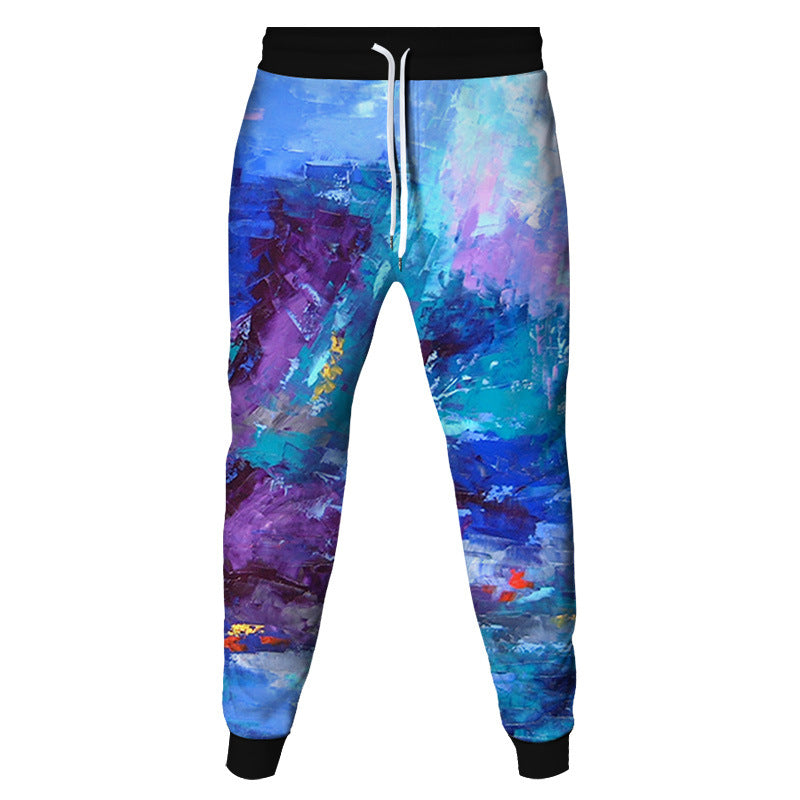 Flame 3D Print Unisex Pants