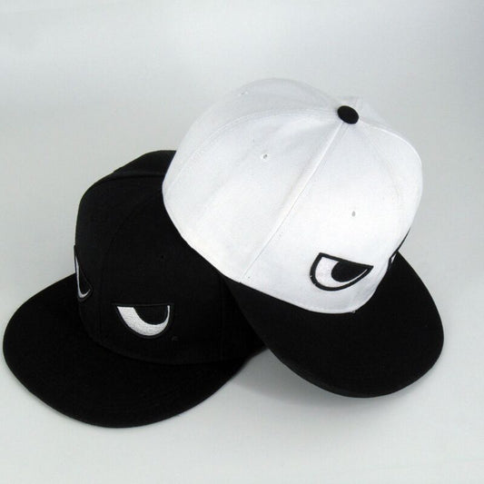 Black And White Eyes Hip Hop Hat