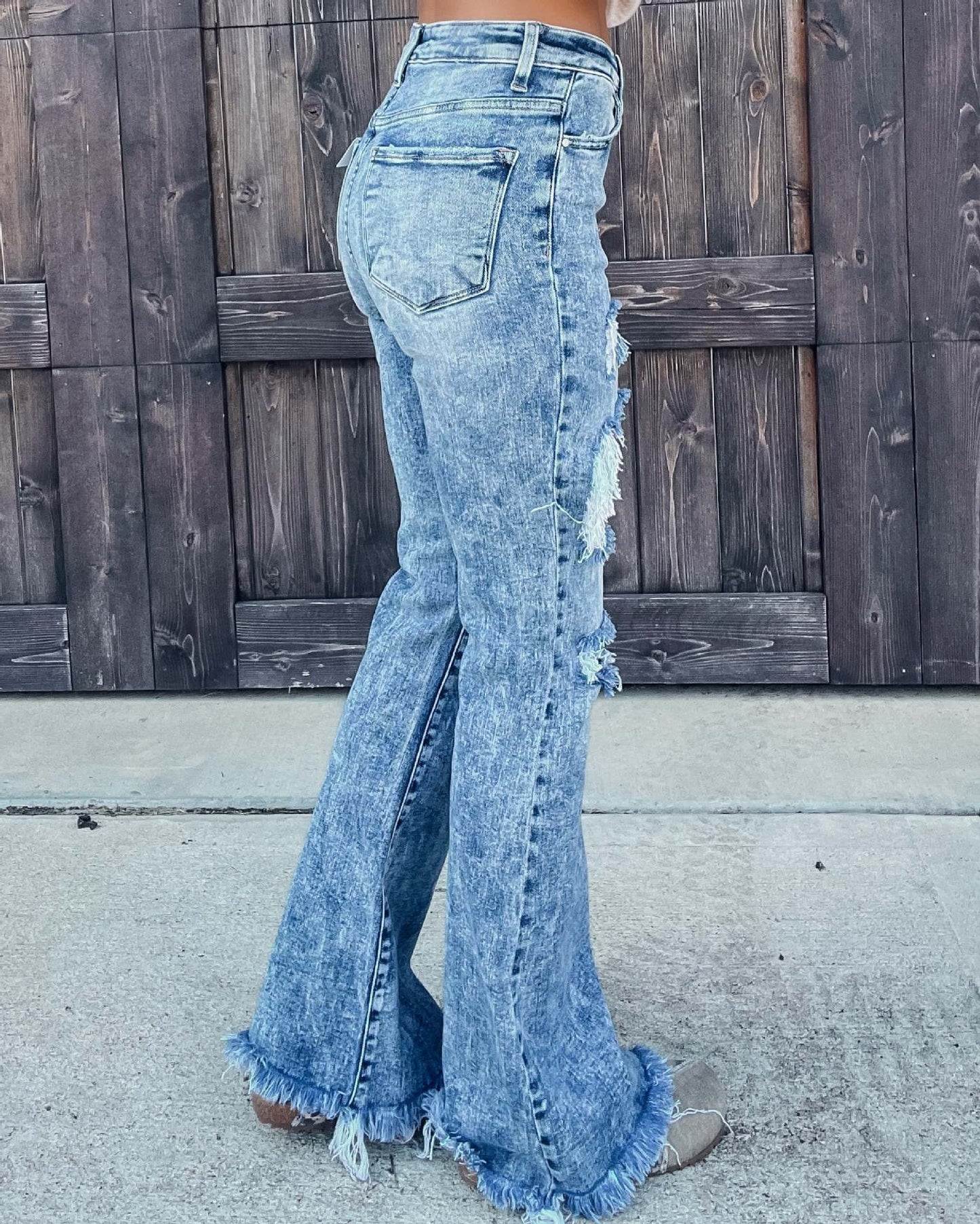 Women's Broken Tassel Jeans