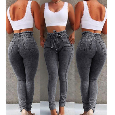 Faded Bow Skinny Jeans