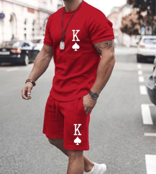 Short Sleeve Shorts Set Men's