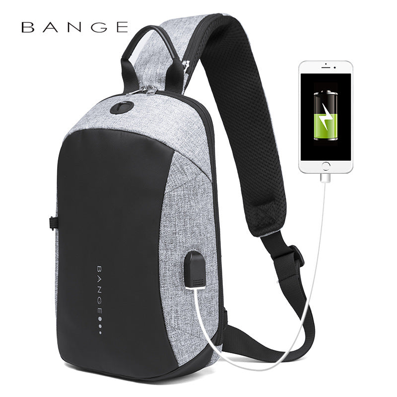 Men’s Portable USB Charger Shoulder Bag