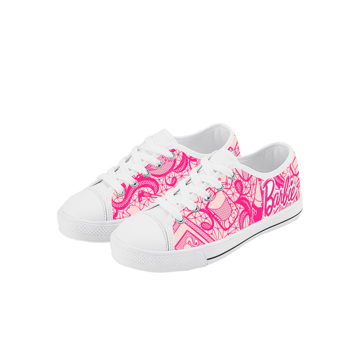 Girls Pink Low Top Canvas Shoes