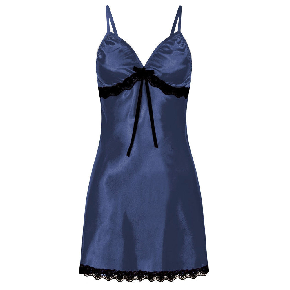 Women's Lace Bow Lingerie Nightwear