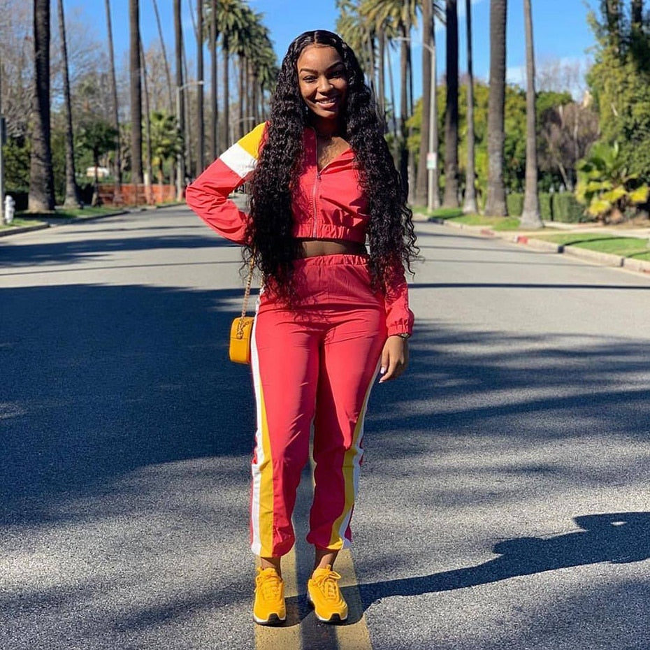 Plus Size Two Piece Set Women Tracksuit Top and Pant Sweatsuit