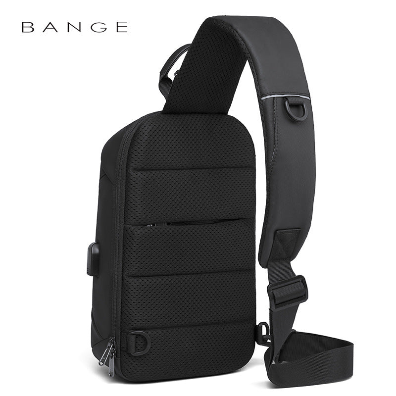 Men’s Portable USB Charger Shoulder Bag