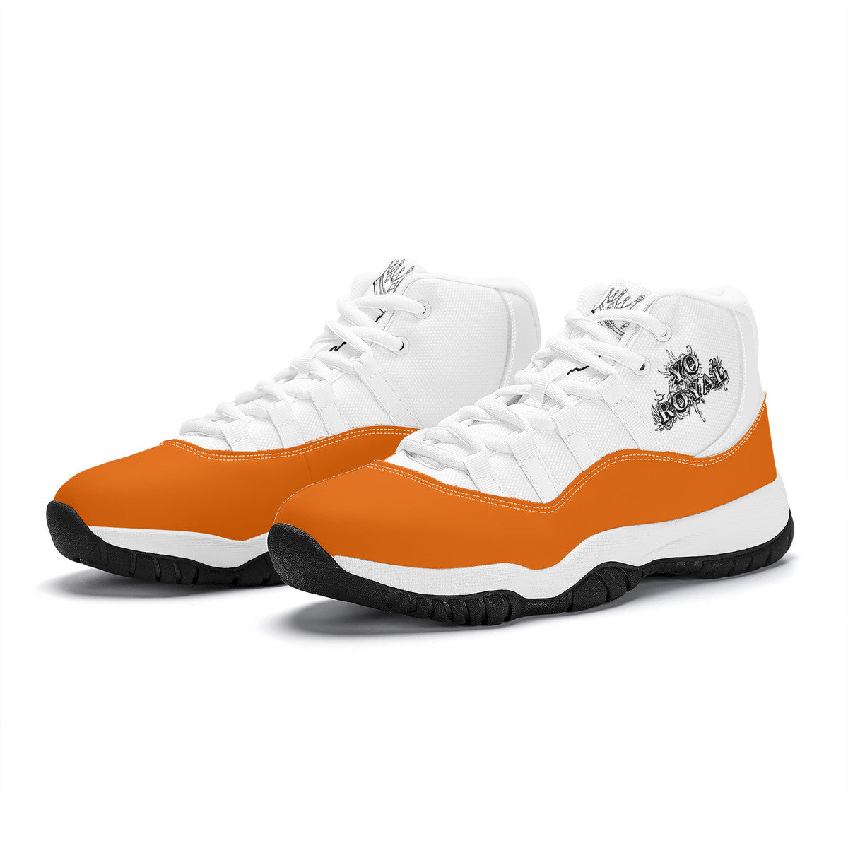 Orange High Top Air Retro Sneakers