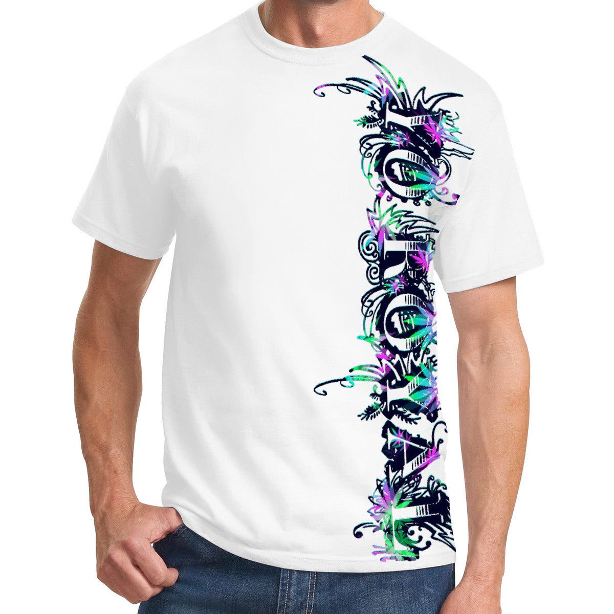 Neon Weed Leaf YR Tee