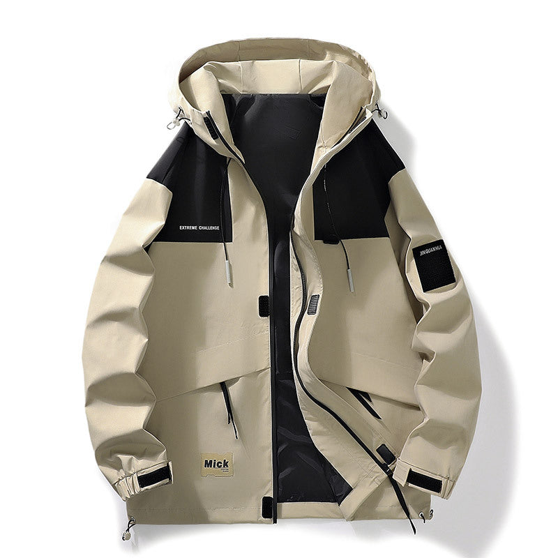 Men's Waterproof Windproof Hood Shell Jacket
