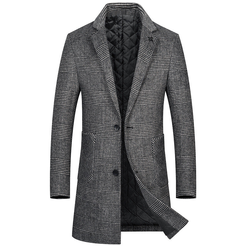 Men's Mid-length Woolen Coat