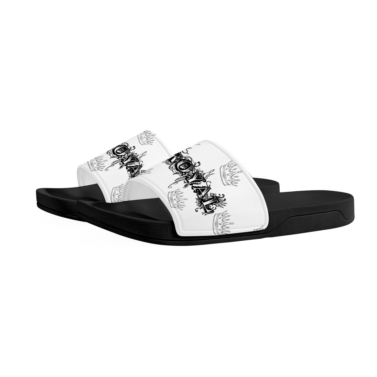 YRO White Slides