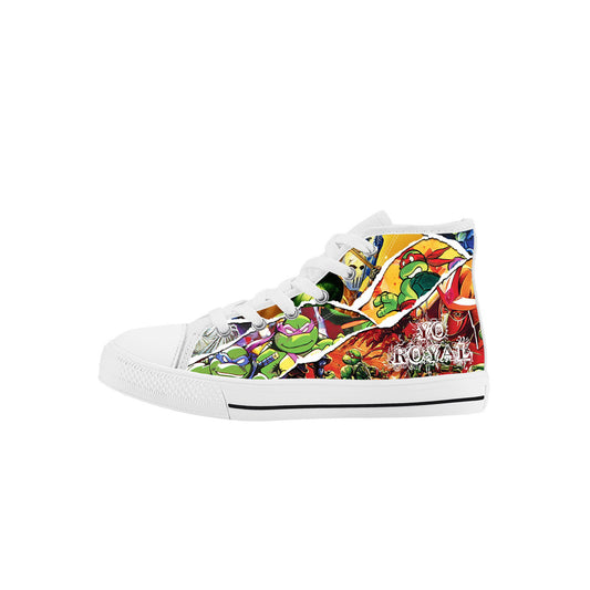 Turtle Kids High Top Canvas Shoes