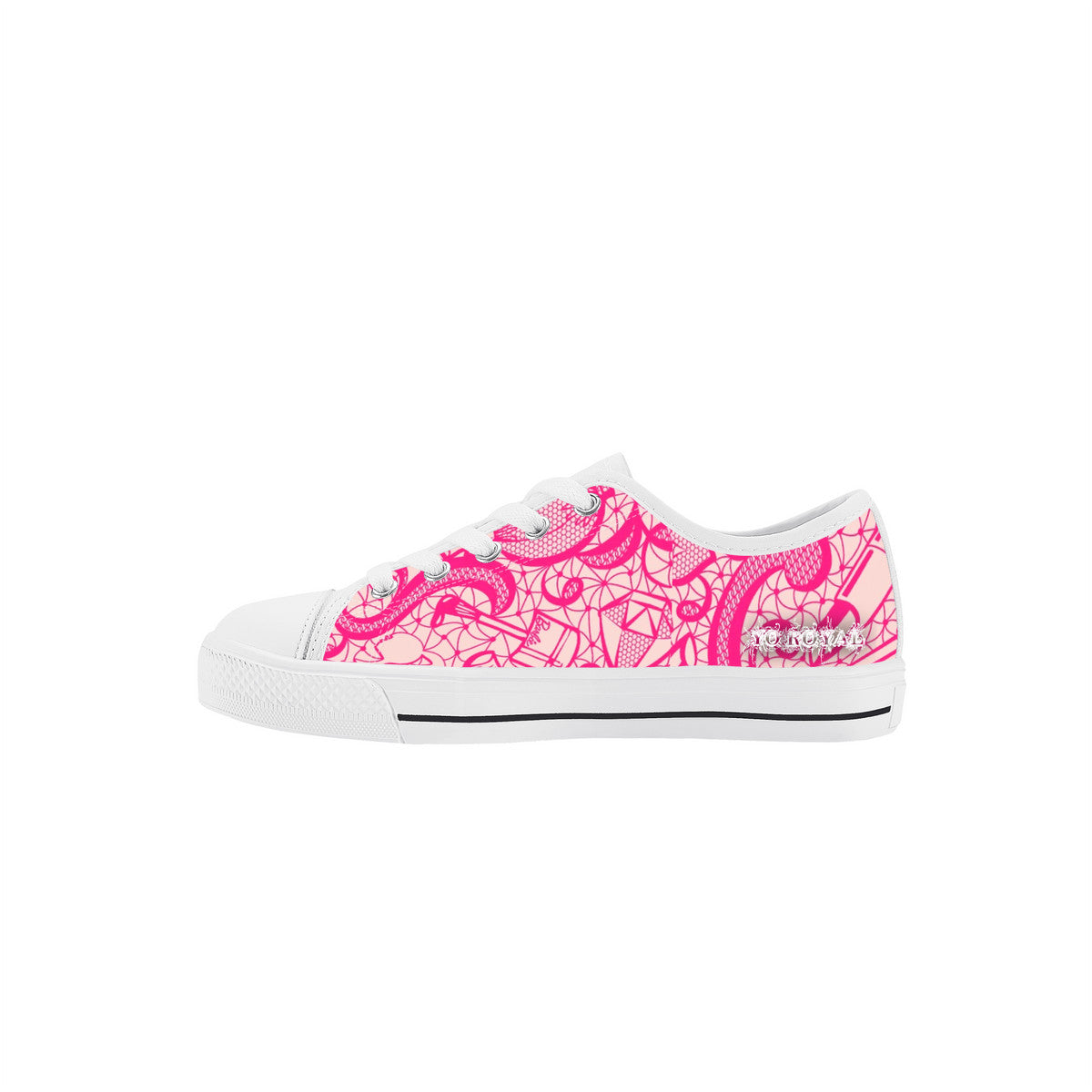 Girls Pink Low Top Canvas Shoes