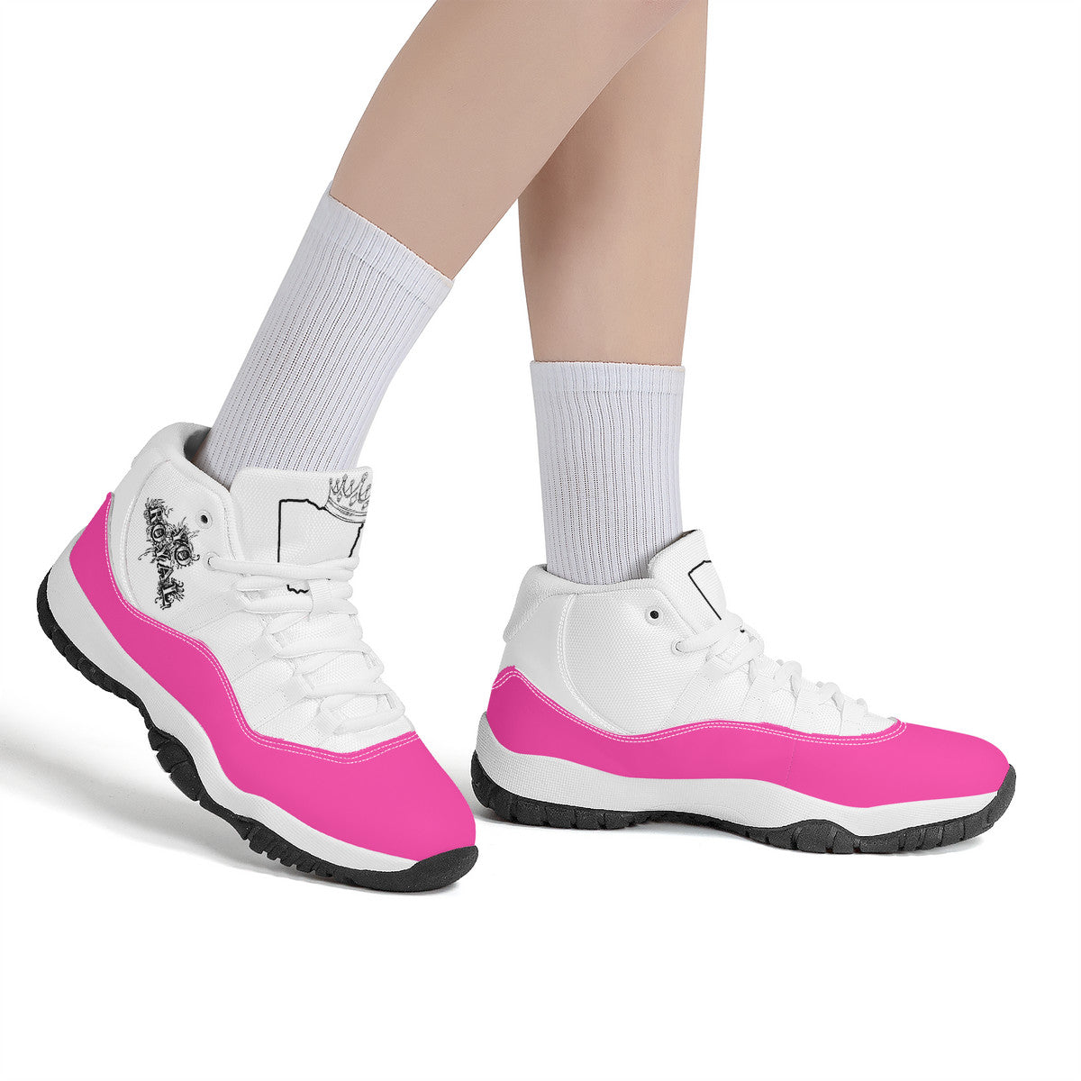 Pink  High Top Air Retro Sneakers