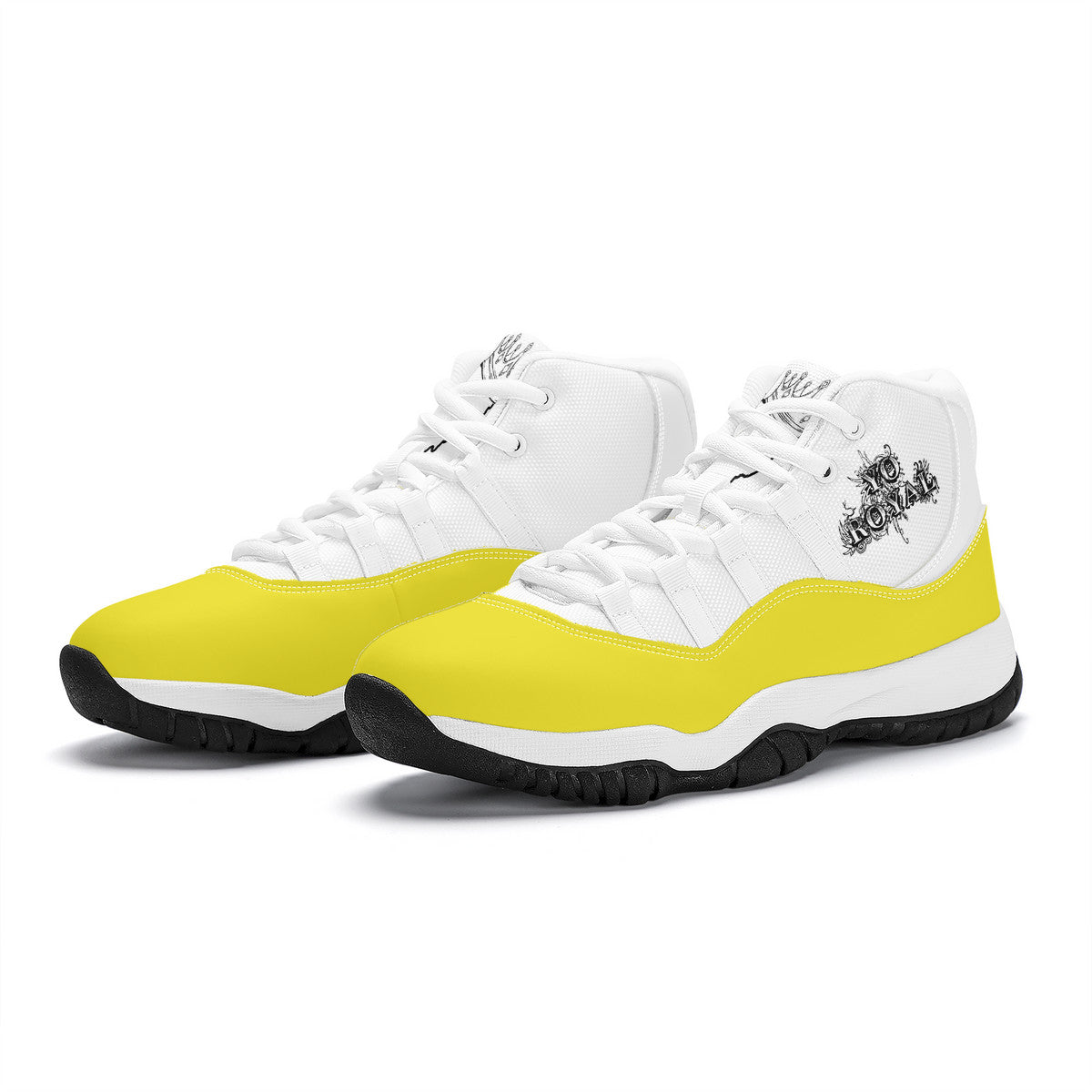Yellow High Top Air Retro Sneakers