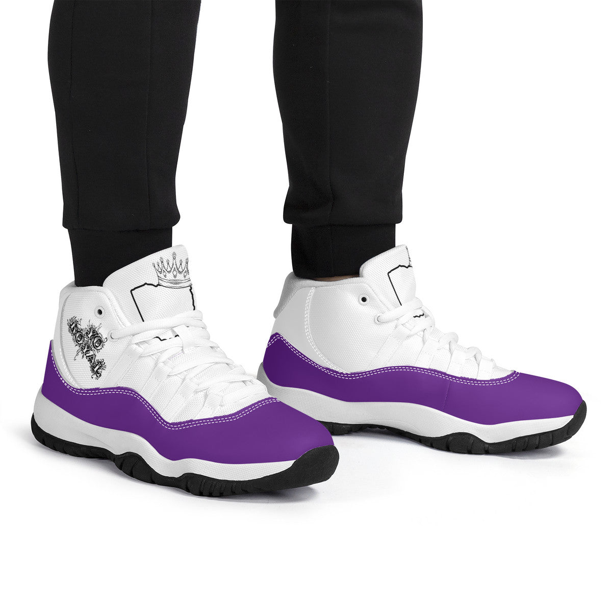 Purple  High Top Air Retro Sneakers