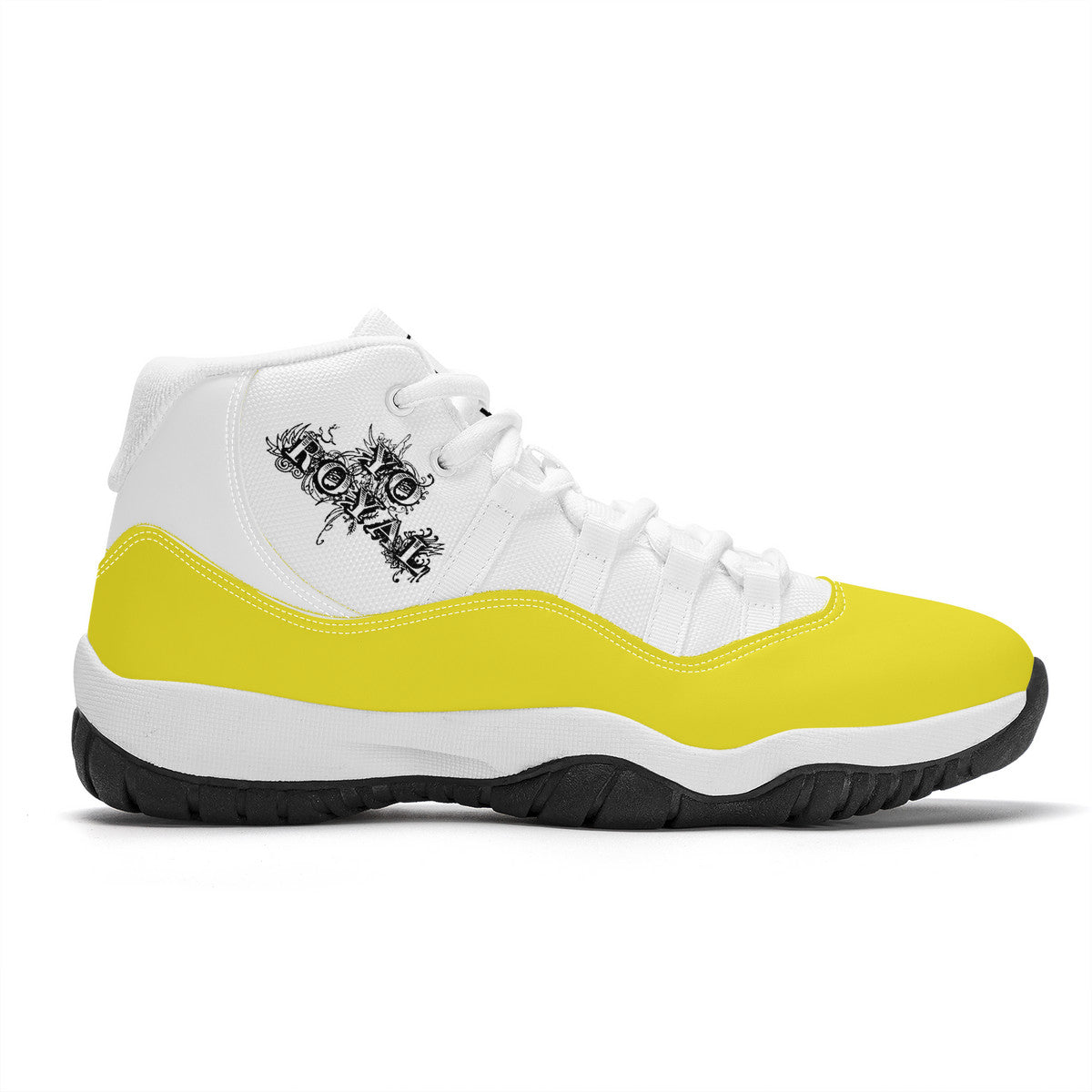 Yellow High Top Air Retro Sneakers