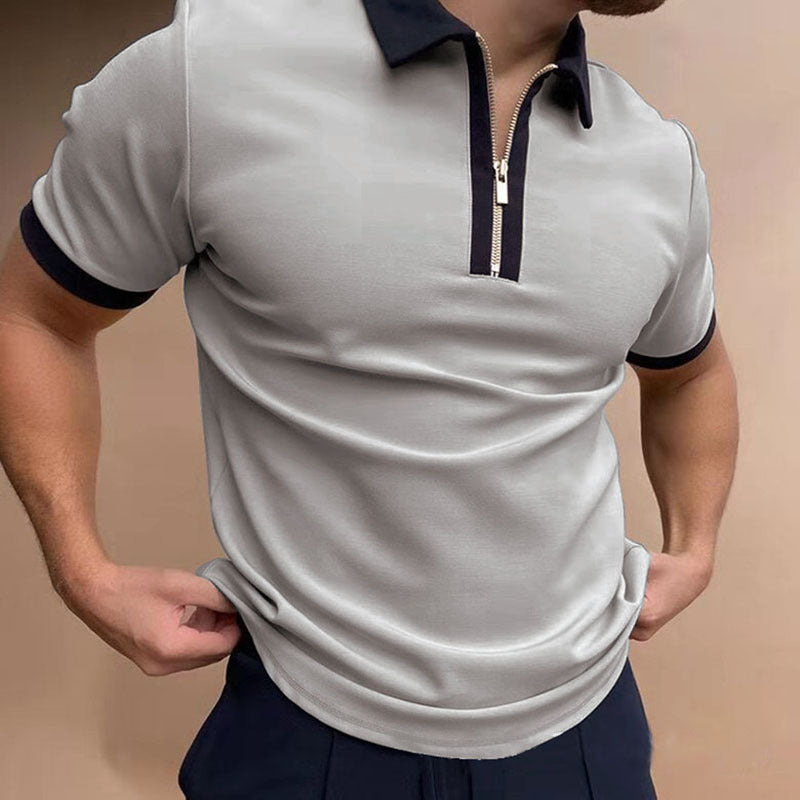 Men’s 1/4 Zip Casual Polos