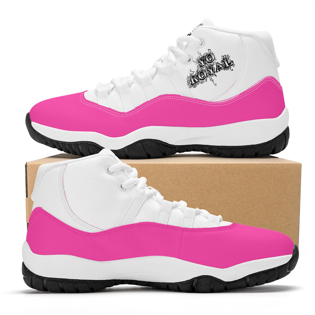 Pink  High Top Air Retro Sneakers