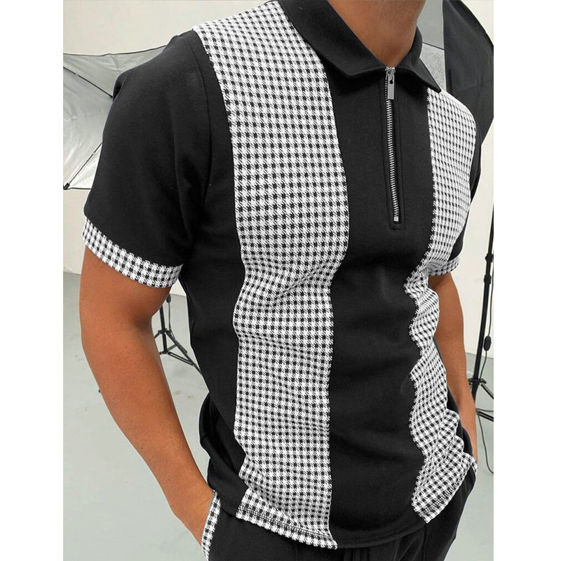 Men’s 1/4 Zip Casual Polos