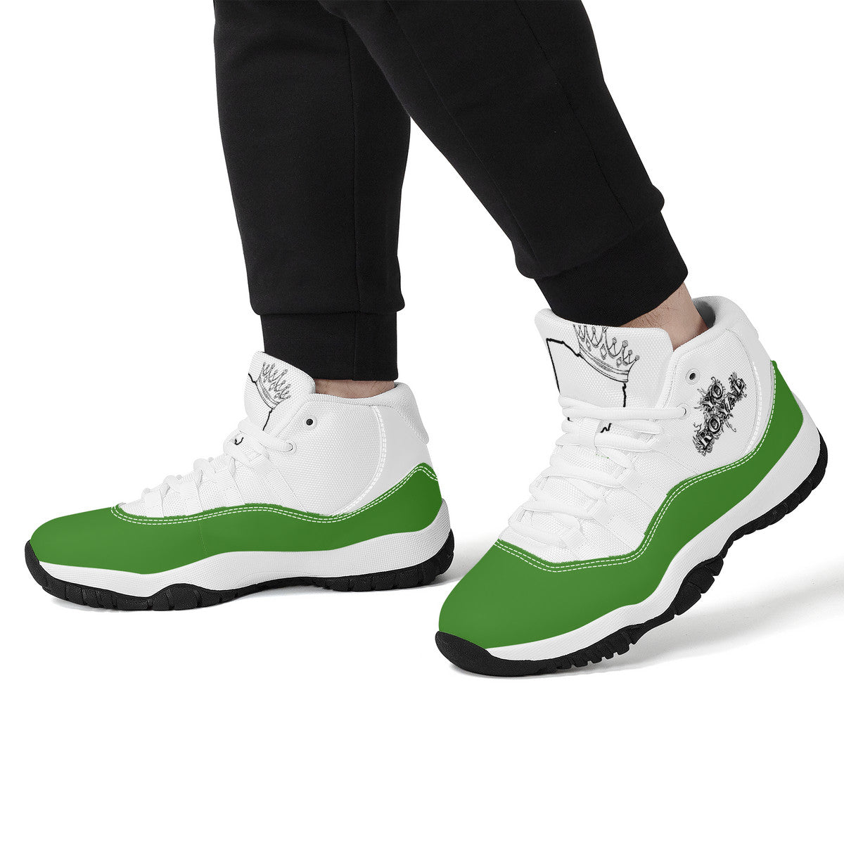 Green  High Top Air Retro Sneakers