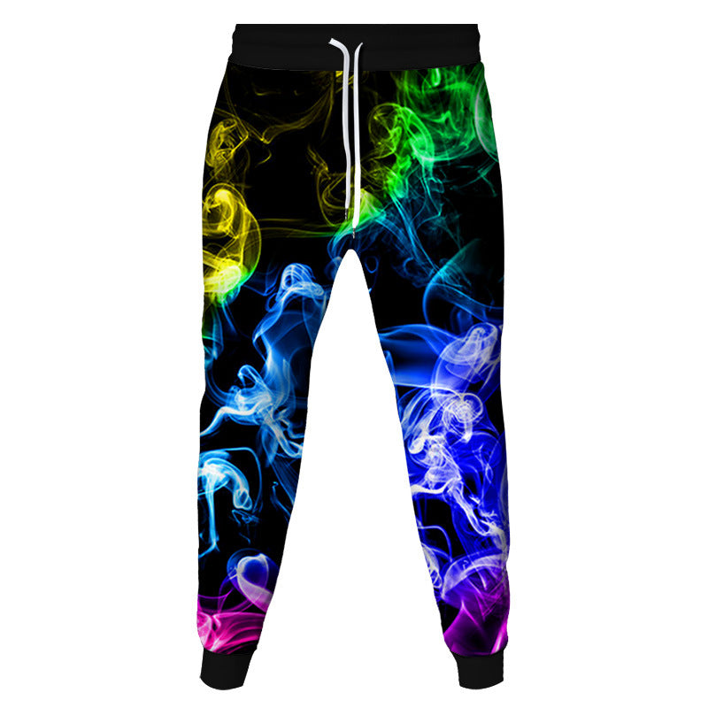Flame 3D Print Unisex Pants