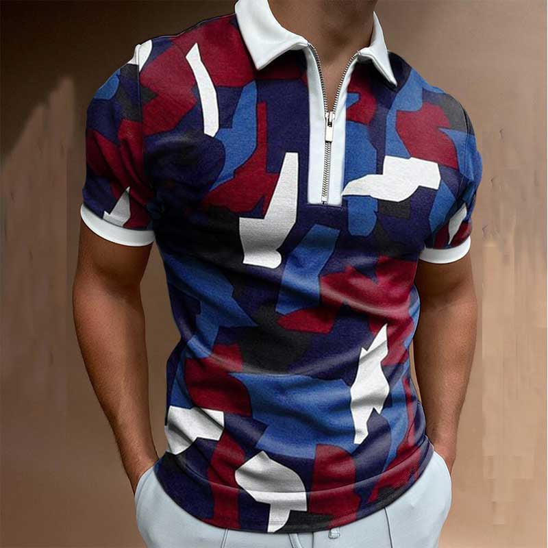 Men’s 1/4 Zip Casual Polos