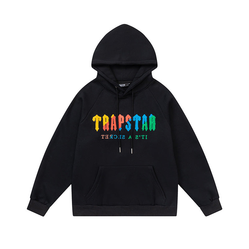 Plush Hoodie With Zipper Closure Trousers
