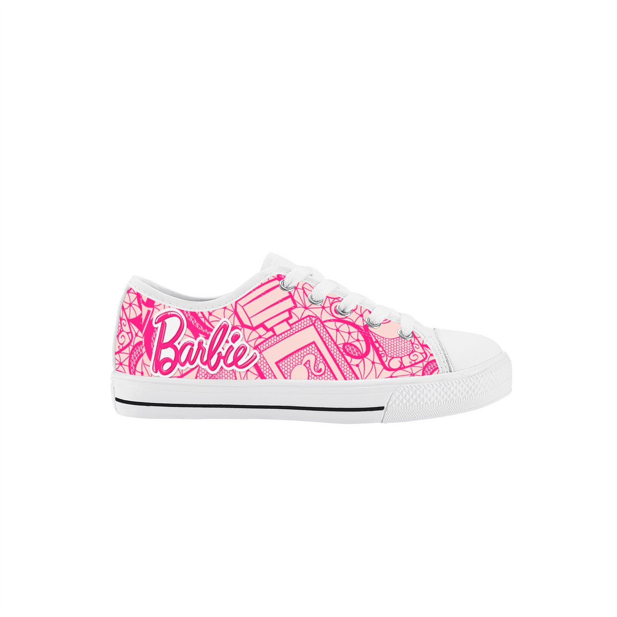 Girls Pink Low Top Canvas Shoes
