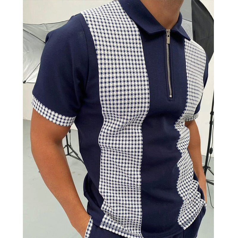 Men’s 1/4 Zip Casual Polos