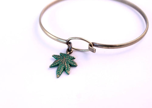 Cannabis Charm Bracelet, Necklace, or Charm Only