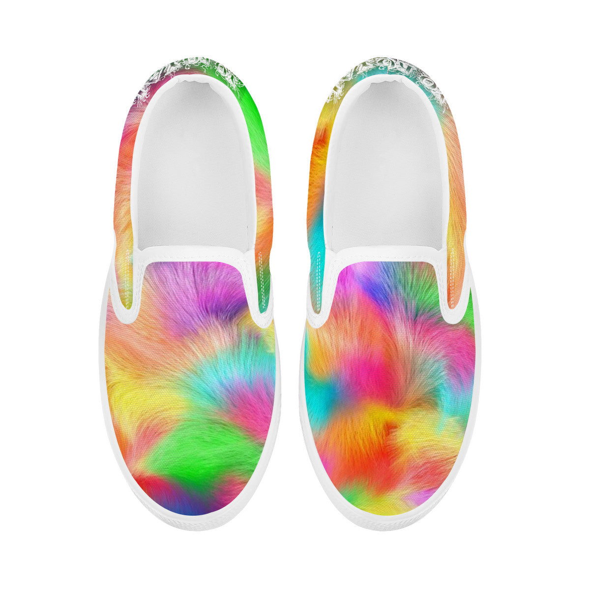 Girls Fuzz Print Slip-on shoes